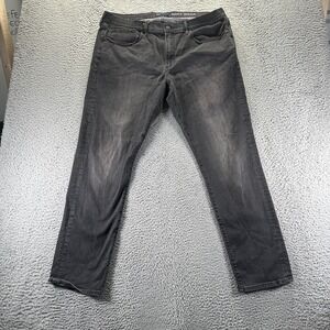 Gap Soft Wear Jeans Men 40x32 Black Cotton Denim Straight Slim Workwear Stretch